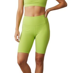 Girlfriend Collective High Waist Biker Shorts Lime